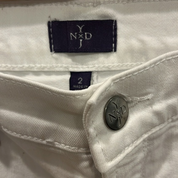 NYDJ Crop White Denim Jeans - Picture 2 of 5